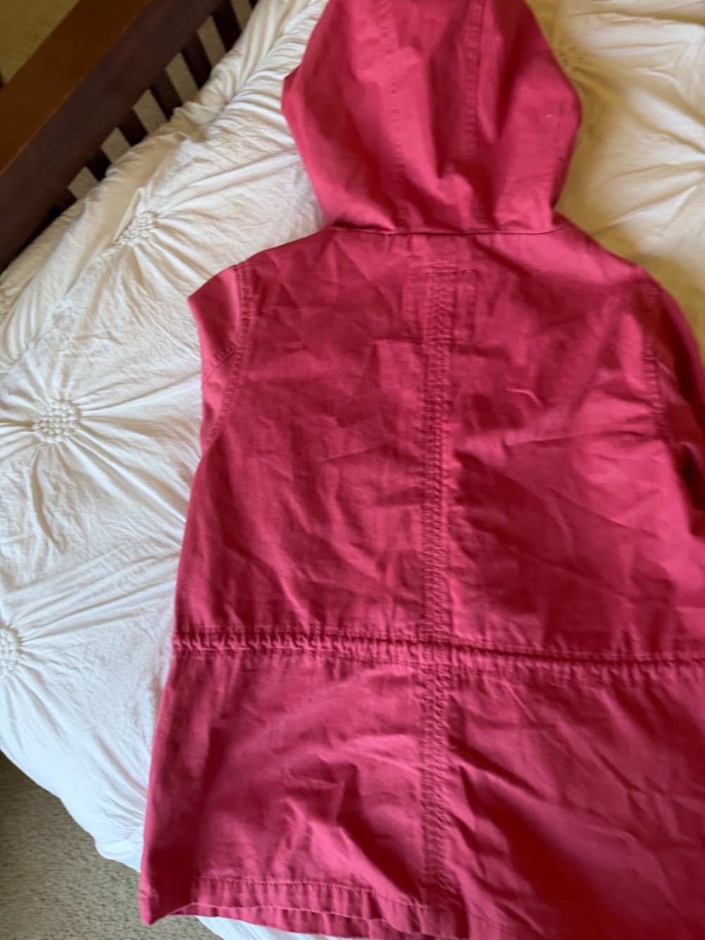 ✅Prince & Fox brand Hooded 100% cotton jacket in pink almost coral color. Wms L - Picture 12 of 13